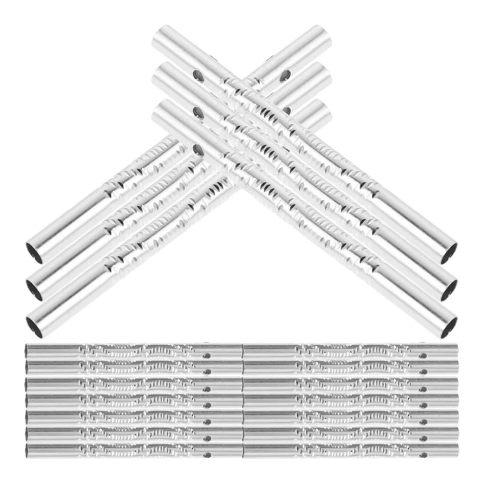 20Pcs Wind Chime Hollow Aluminum Tubes DIY Sturdy Metal Parts Replacement Accessories for Crafting Garden Patio Decoration