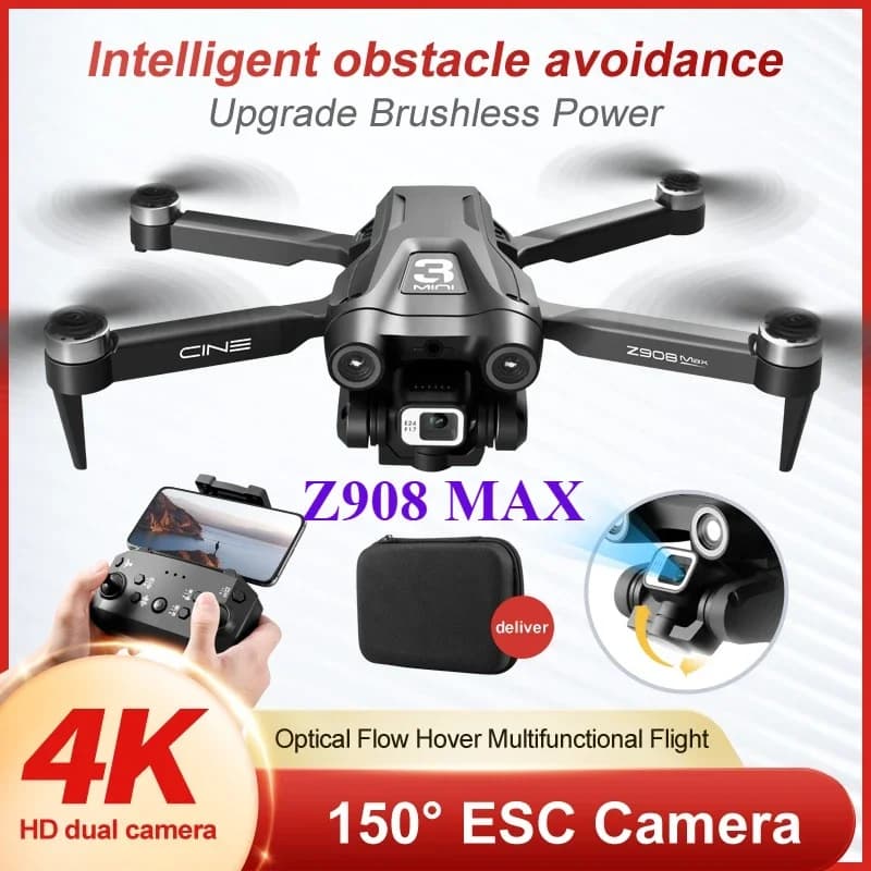 Z908 Pro Max Drone Professionale 8K GPS Dual HD Fotografia Aerea FPV Brushless Evitamento Ostacoli Quadcopter 9000M