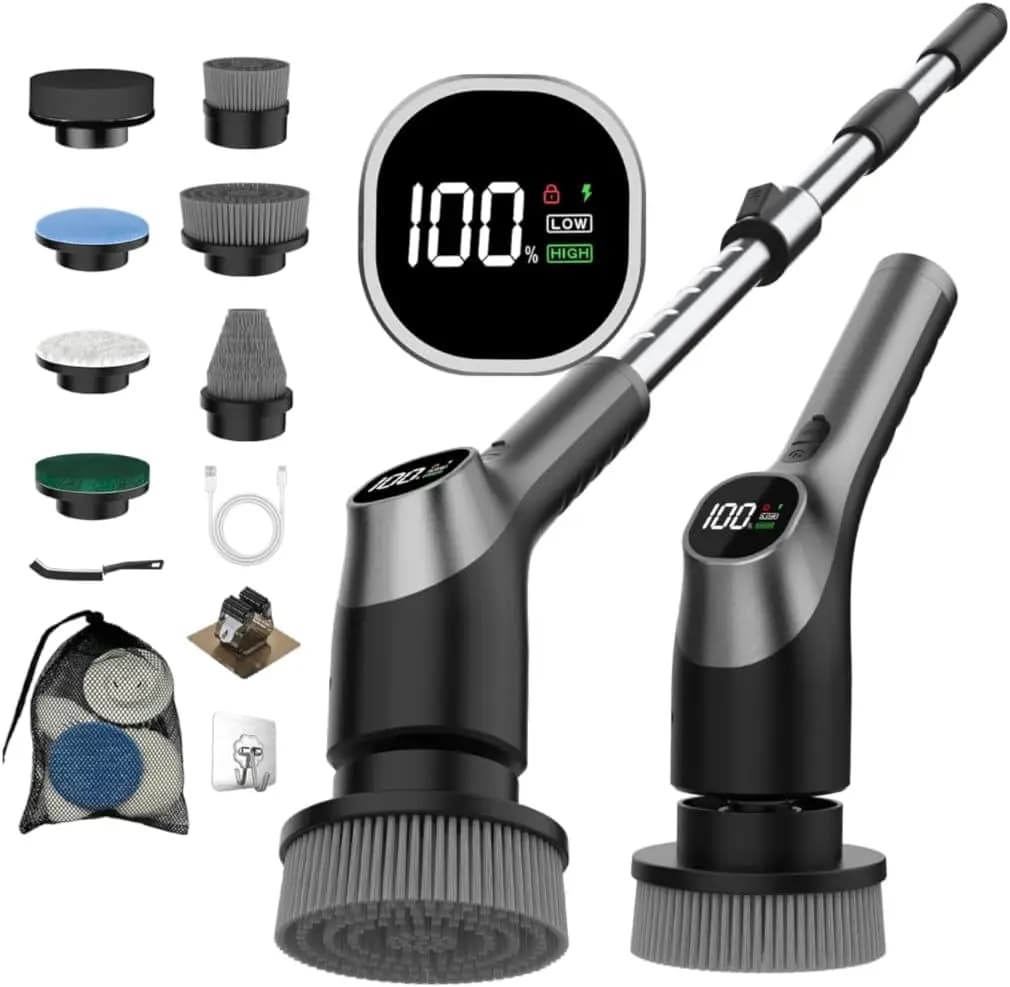 WKY-G3-Electric Spin Scrubber - Spazzola Pulitrice Doccia Impermeabile IPX7 10-in-1 Migliorata, Retrattile