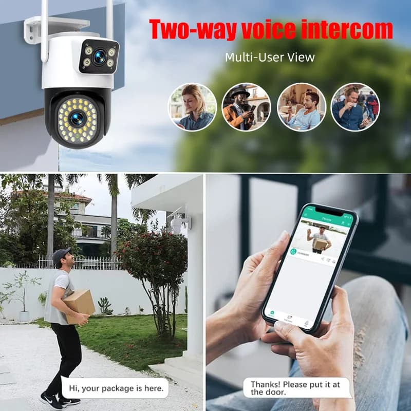 4MP Dual Lens UHD Yoosee APP Full ColorWIFI IP Camera AI Humanoid Detection Home Security CCTV Intercom Baby Monitor