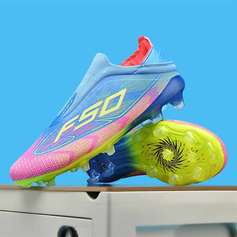 New Men's Football Shoes for Grass, Adult Anti-slip Sneakers, Ultra-light Sport Shoes for Indoor, FG, Turf, Futsal, Training and Matches