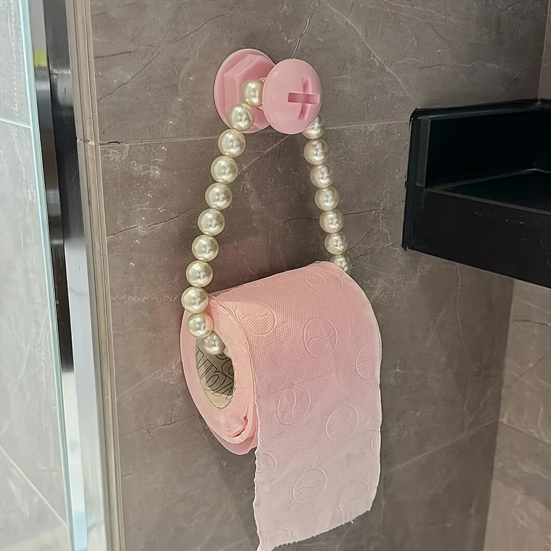 Tissue Holder Wall Mounted Toilet Paper Holder - Nail Free Installation, Durable Plastic Toilet Paper Holder