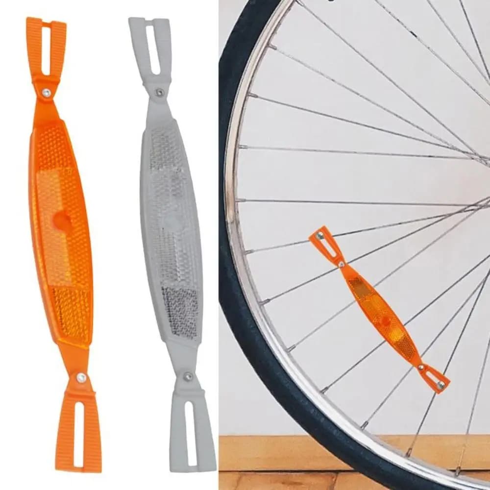 1 paio di catarifrangenti per raggi per bici in ABS, luce di sicurezza, avvertimento, riflettori per ruote per bicicletta, accessori per biciclette, riflettore per ciclismo