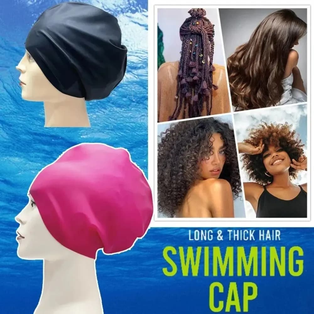 Elastic Silicone Swim Headgear Soft Thicken Design Waterproof Swim Cap Professional Sunscreen Snorkeling Cap Shower
