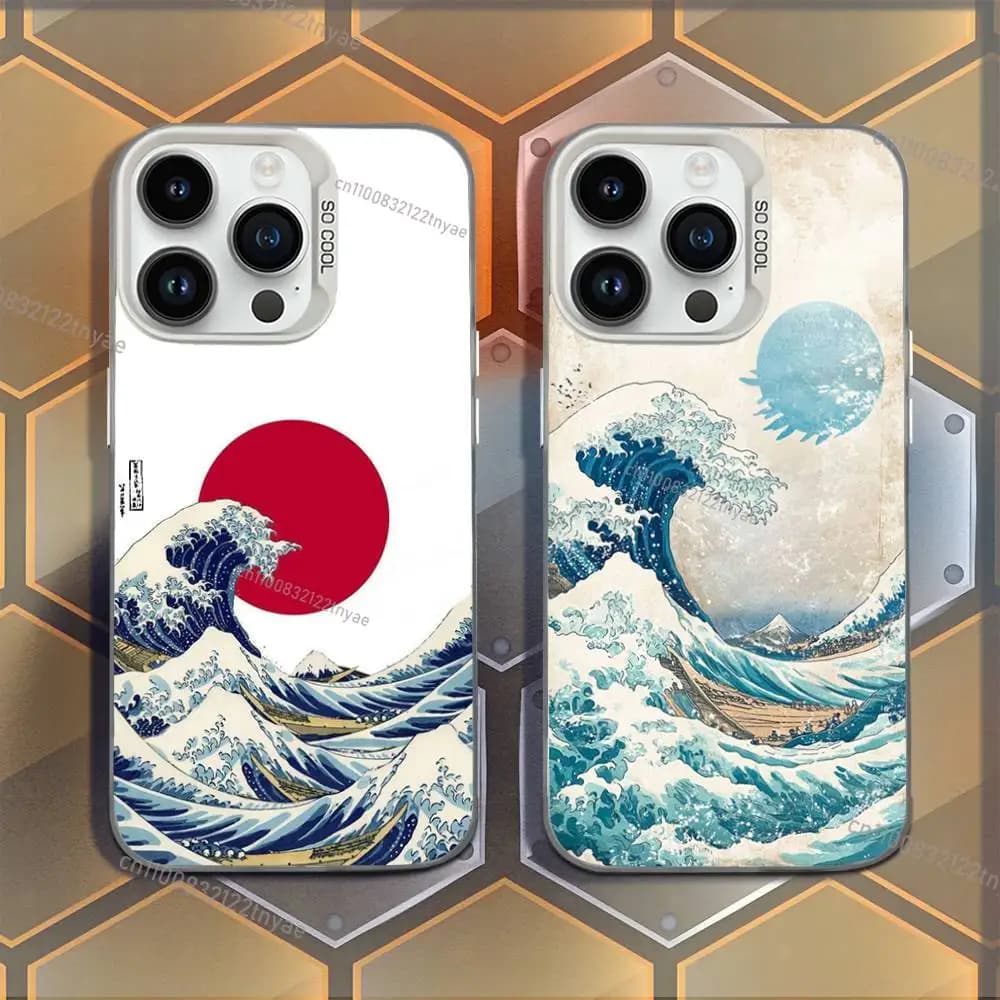 Cover per iPhone con design Yin Yang e carpe Koi, bianca opaca antiurto, compatibile con iPhone 17, 16, 15, 14, 13, 12, 11, Mini, Pro, E, MAX