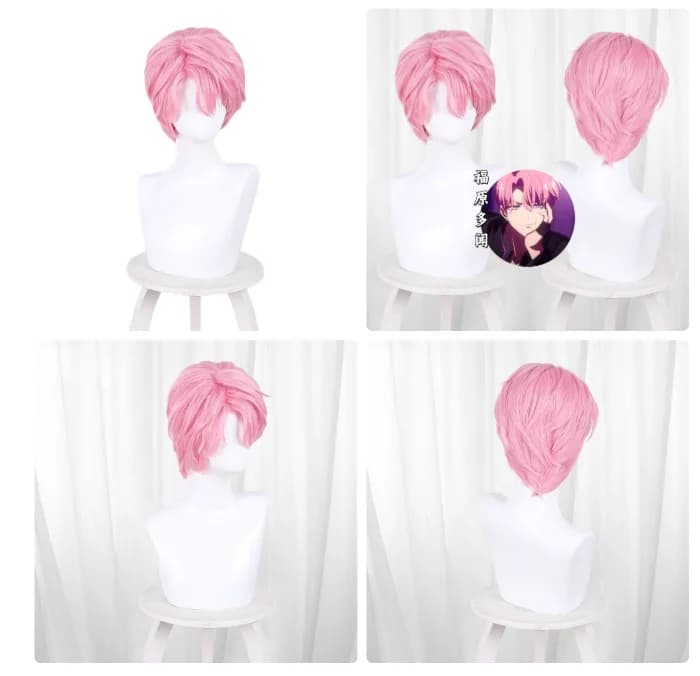 Cosplay Wig Aime B-Side Fukuhara Tamon Tamon, Halloween Costume accessory, Fiber Synthetic Hair Heat Resistant, Gift for Passionate