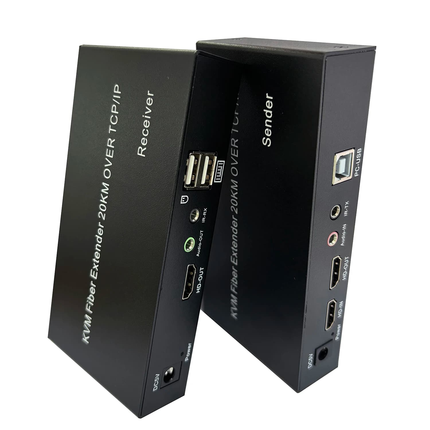 HDMI KVM extender from 20 km on fiber cable SC 1080P fiber transmitter Transmitter and video receiver PC support USB keyboard Mouse