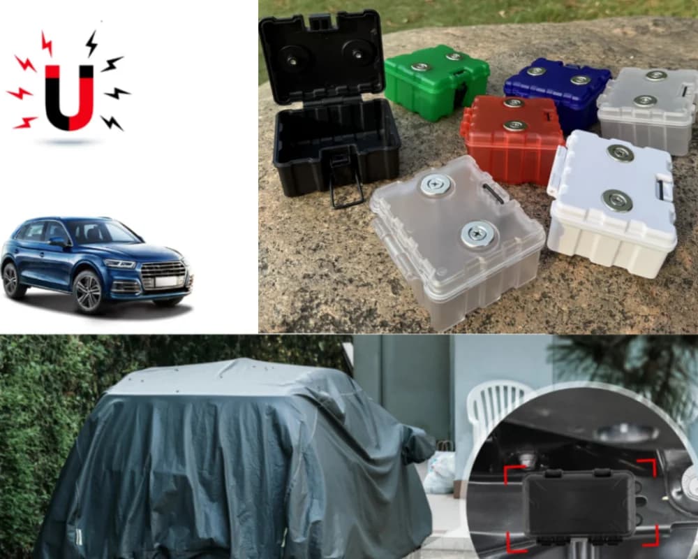 Forte contenitore magnetico per chiavi porta gioielli contenitore di sicurezza contenitore impermeabile antiruggine sotto la scatola di ricambio esterna segreta per nascondere l'auto