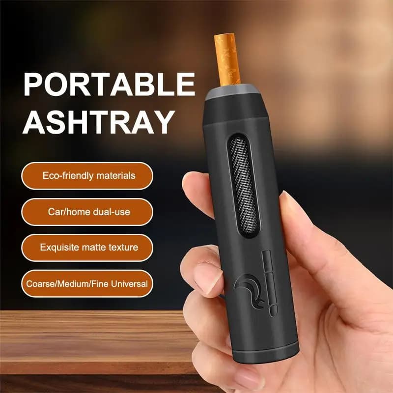 Portable Car Ashtray No-Fall Ash Control Tool For Vehicles Lazy Person's Accessory Spill-Proof & Easy Clean Design
