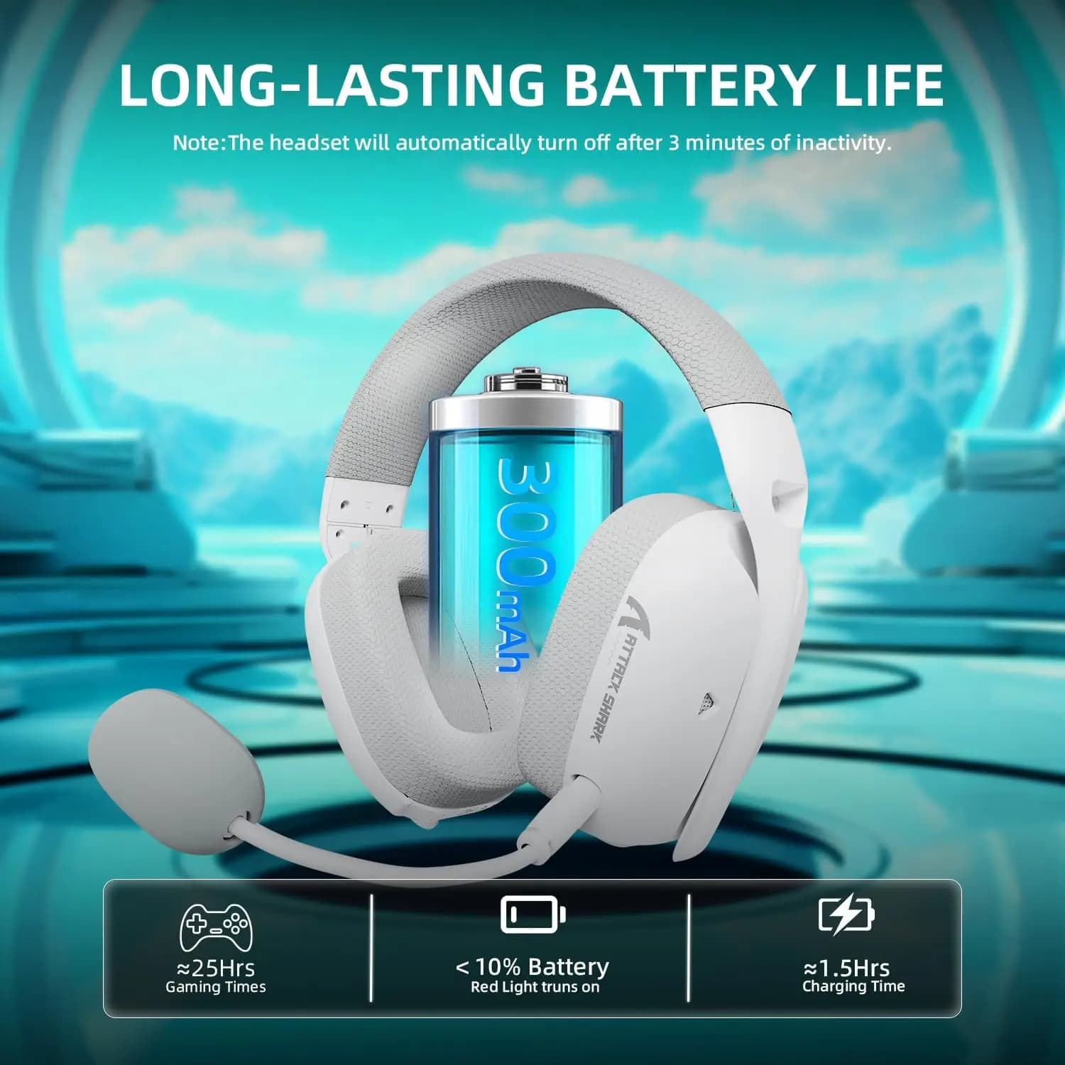 MAMBASNAKE×Attack Shark L80PRO Cuffie da gioco, cuffie da gioco over-ear leggere