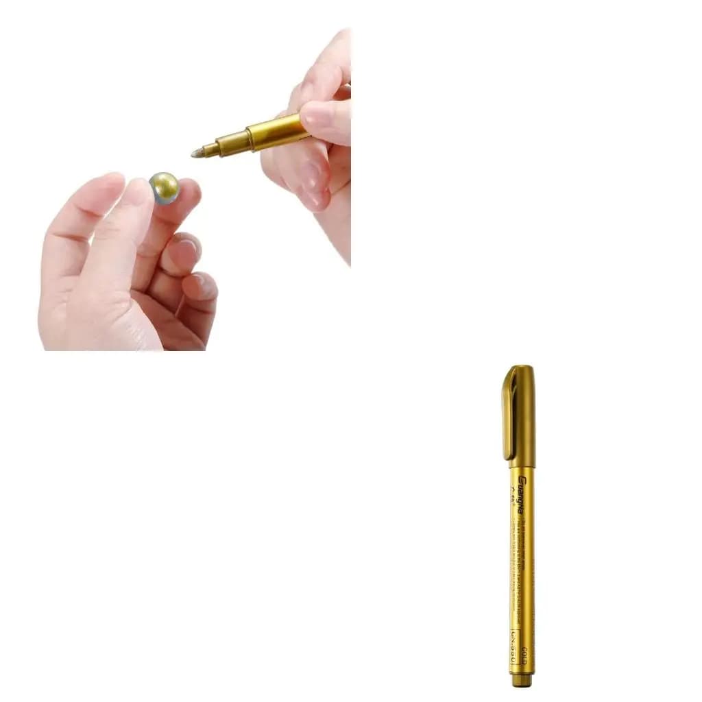 1/2/6Pcs Metallic Pen Gold Silver Resin Drawing Pen Acrylic Paint DIY Epoxy Mold