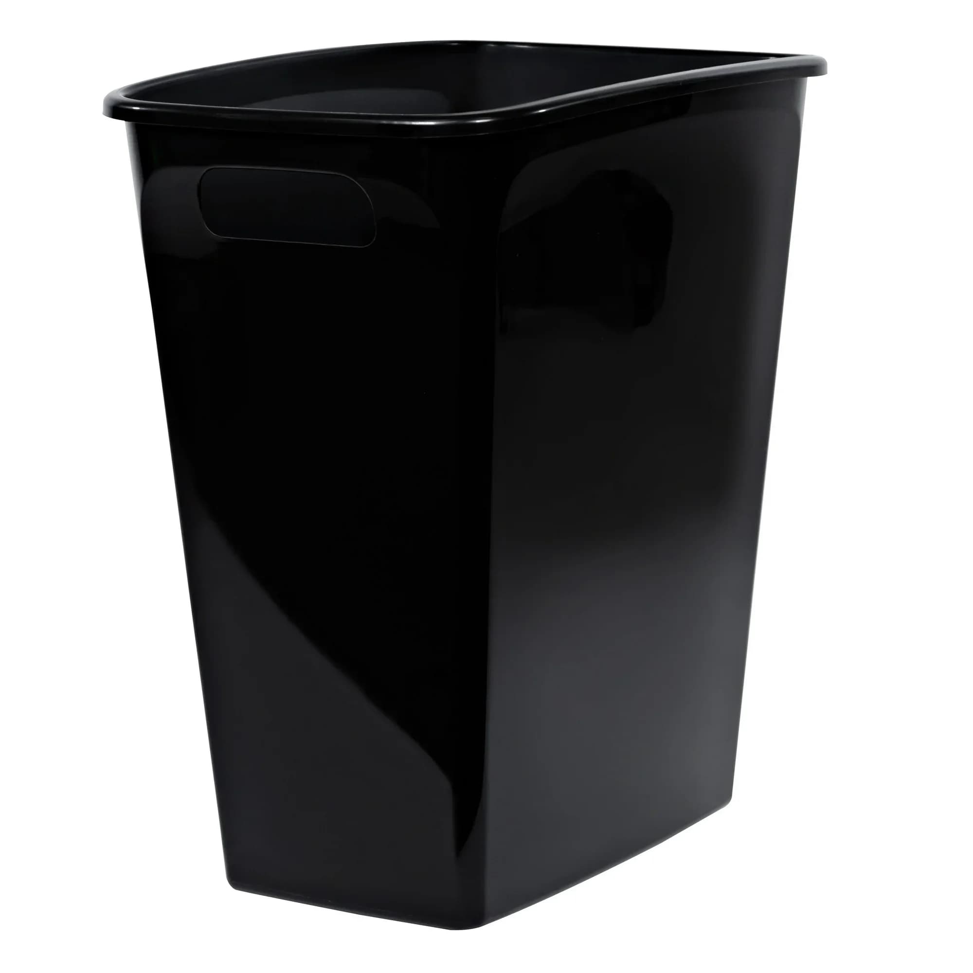 Cestino per rifiuti in plastica nera da 8,8 galloni – Contenitore per rifiuti con apertura superiore, cestino per rifiuti leggero e resistente per casa, ufficio, bagno o altro