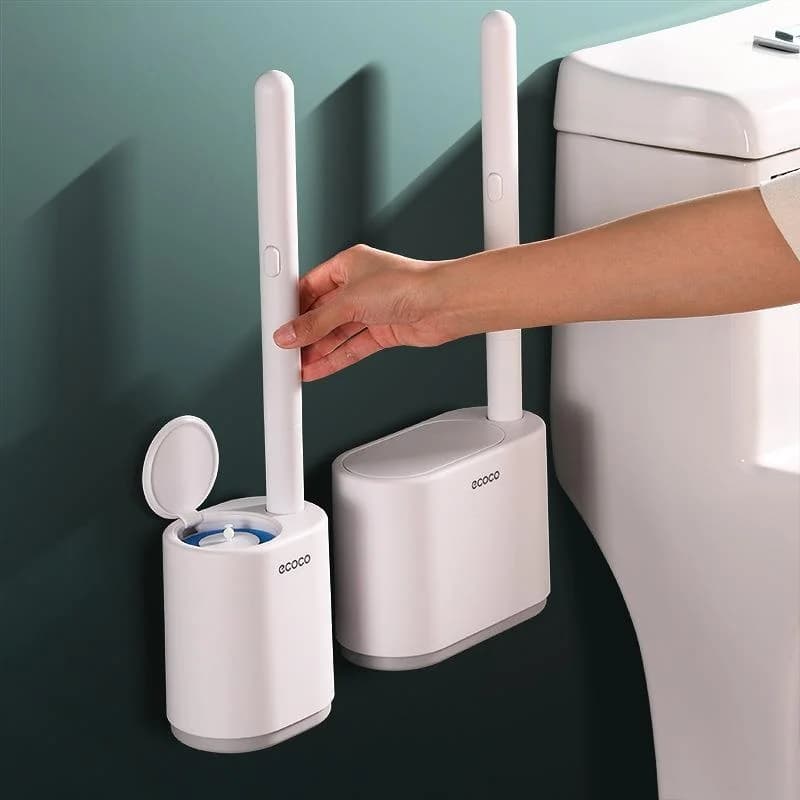 Set di Spazzole per WC Usa e Getta da Parete, Strumento per la Pulizia del Bagno Senza Angoli Morti, Kit Essenziale per la Pulizia del Piatto WC e dell'Orinatoio