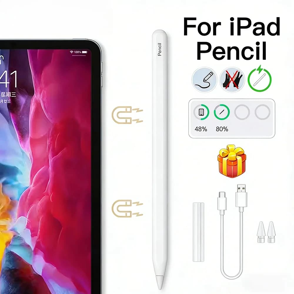 For Apple Pencil 2 Magnetic Charging Palm Rejection Stylus Pen for IPad Air 5 4 Pro 11 10.9 Mini 7 6 Accessories for IPad Pencil