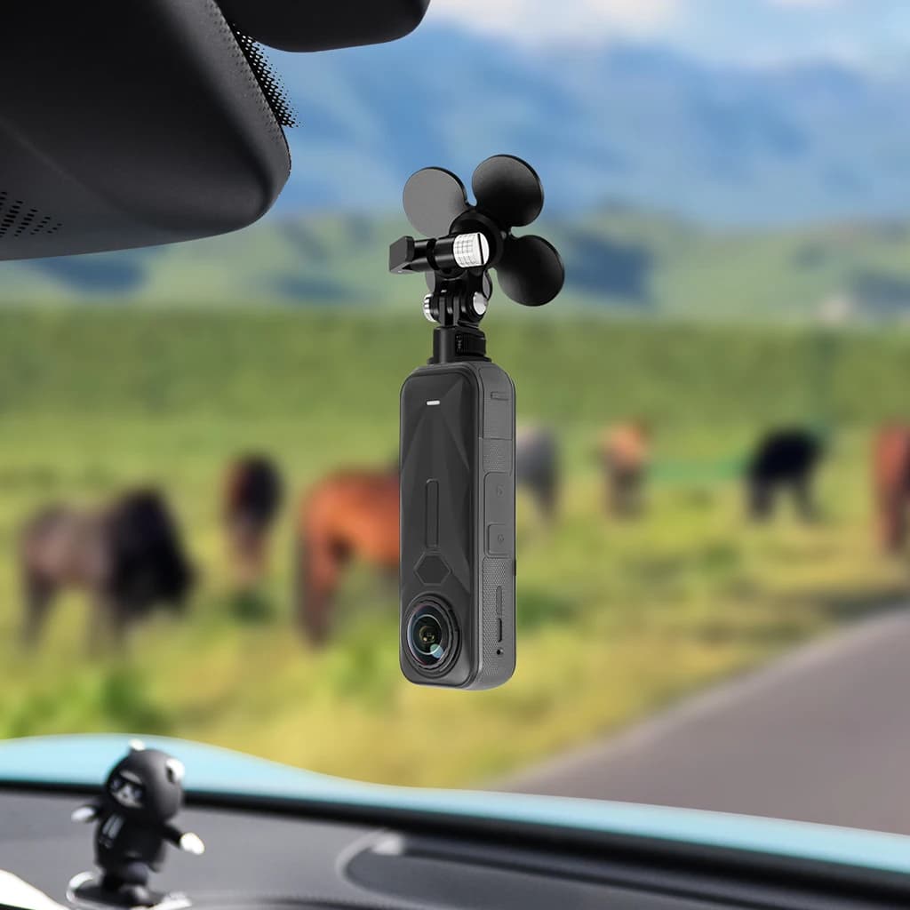 For Gopro 13 12 11 Insta 360 Action Camera 17mm Ballhead Moto Windscreen Flexible adhesive base Wall decal Mounting Base helmet