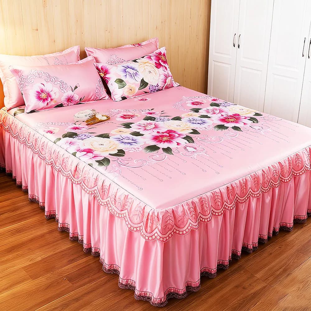 Bed linen set King Size Korean style 1 sheet 2 pillowcase