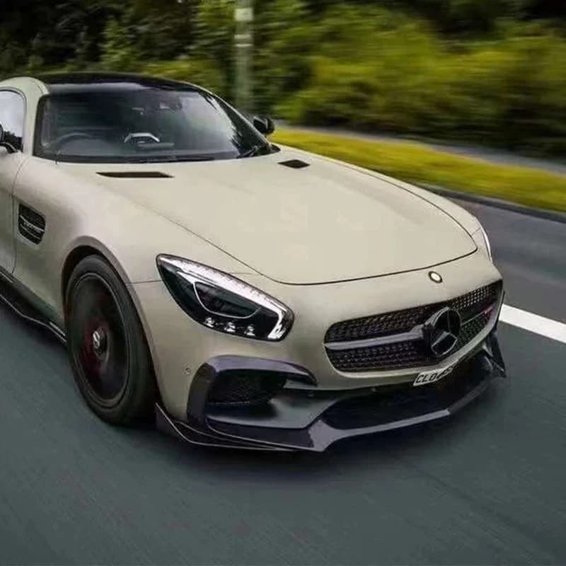 For Mercedes Benz AMG GT GTS 2015-2016 Carbon Fiber Front Lip Car Front Bumper Diffuser Chin Spoiler Car Accessories body kit