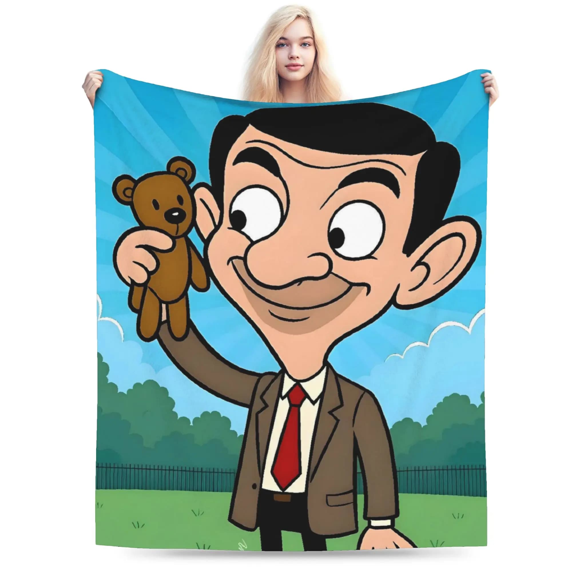 M-Mr Fagioli Coperte morbide e calde Biancheria da letto in peluche per bambini Modello Decorazioni per la casa Copriletto in flanella Copridivano