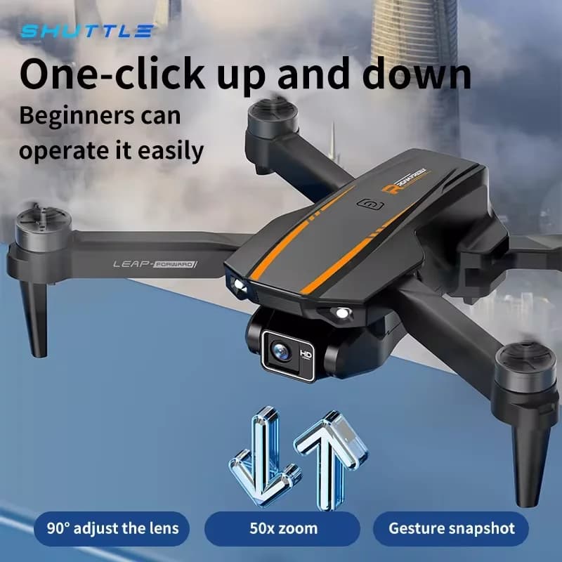 Drone VR Pieghevole H31 con Telecamera a 360°, Ottica HD Regolabile, Controllo dell'Altitudine, Doppia Batteria, 8-10 Minuti di Volo, Kit Drone
