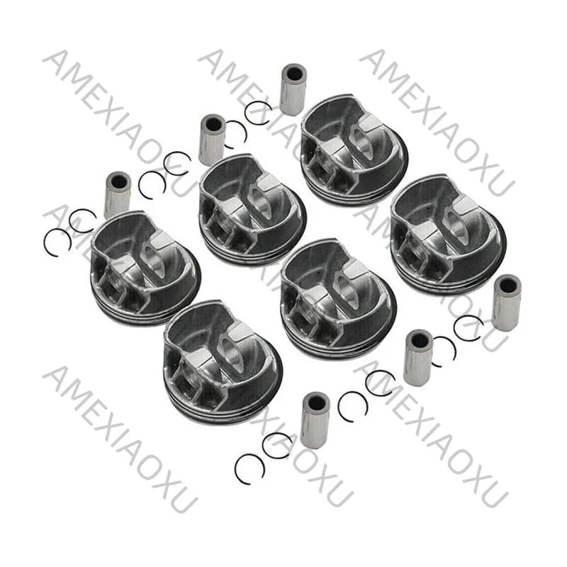 Adatto per Mercedes-Benz W205 W212 X166 E400 M276 3.0T 6 Pezzi Anelli Pistoni Motore AMEXIAOXU