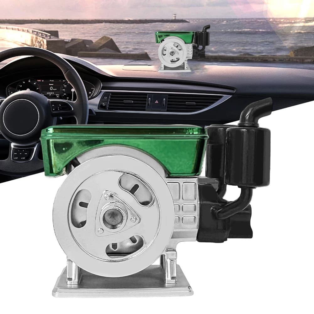 Deodorante per Auto Stile Motore, Purificatore d'Aria Portatile con Tecnologia Avanzata a Pannello Solare, Diffusore Compatto per Veicoli