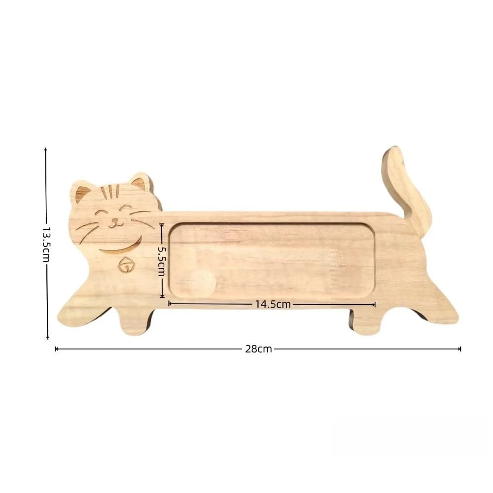 New Wooden Cat Shape Photo Frame, Stackable Frame with 3/4 Parts, Cat Coda Swivel Frame, Photo Album for Domestic Animals, Home Decoration