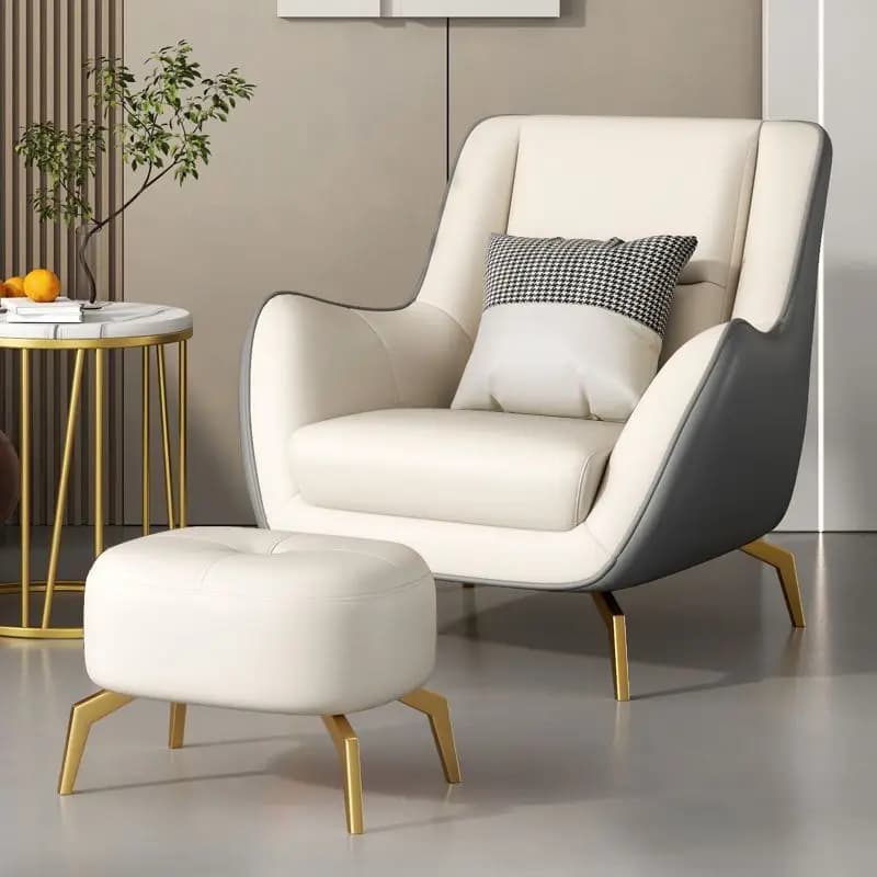 Armrest Foot Protector Chair Office Gaming Waiting Lazy Chair Lounge Corner Reception Muebles De La Sala Living Room Furniture