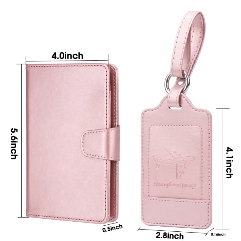 Donna uomo etichetta per bagagli in pelle PU copertina per passaporto valigia nome ID porta indirizzo etichetta borsa per imbarco bagagli etichetta accessori da viaggio