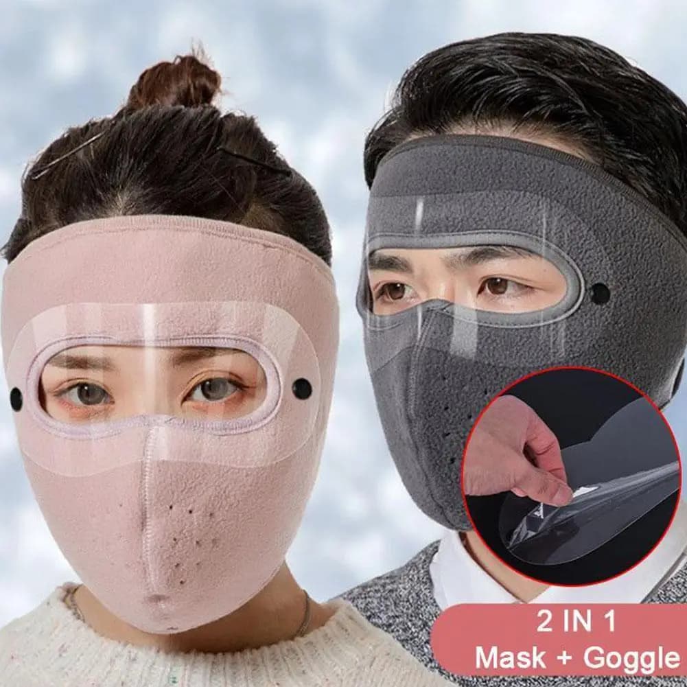 Maschera invernale antivento ispessita in caldo pile traspirante moto ciclismo maschera per bici equitazione maschera sportiva occhiali di copertura