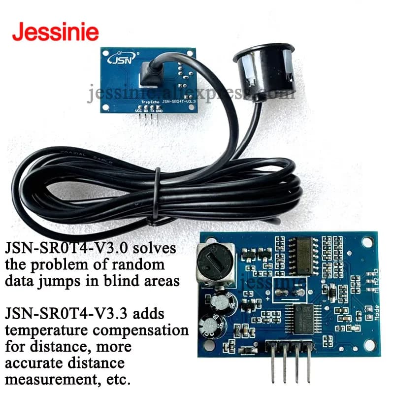 JSN-SR04T JSN SR04T 3.3 Modulo ad ultrasuoni impermeabile Sensore trasduttore di misurazione della distanza integrato a prova di acqua per Arduino