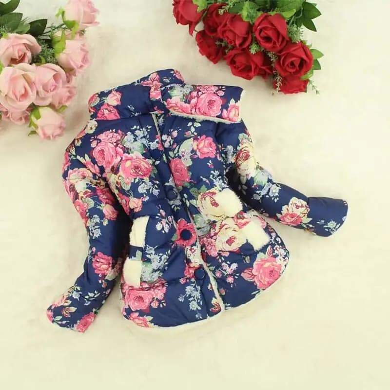 Set di cappotti casual Kawaii Moda Abbigliamento per bambini Autunno Inverno Nuovi bambini Giacca Fodera in flanella Stampa Colletto alla coreana Goccia all'ingrosso