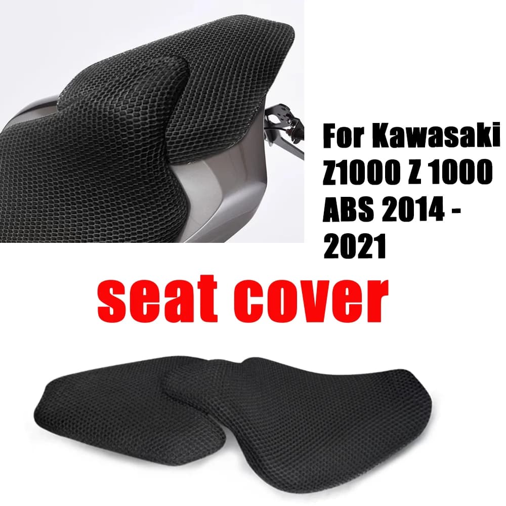 Per Kawasaki Z1000 Z 1000 ABS 2014 - 2021 Coprisedile per moto 3D Honeycomb Mesh Protector Isolamento Fodera per cuscino