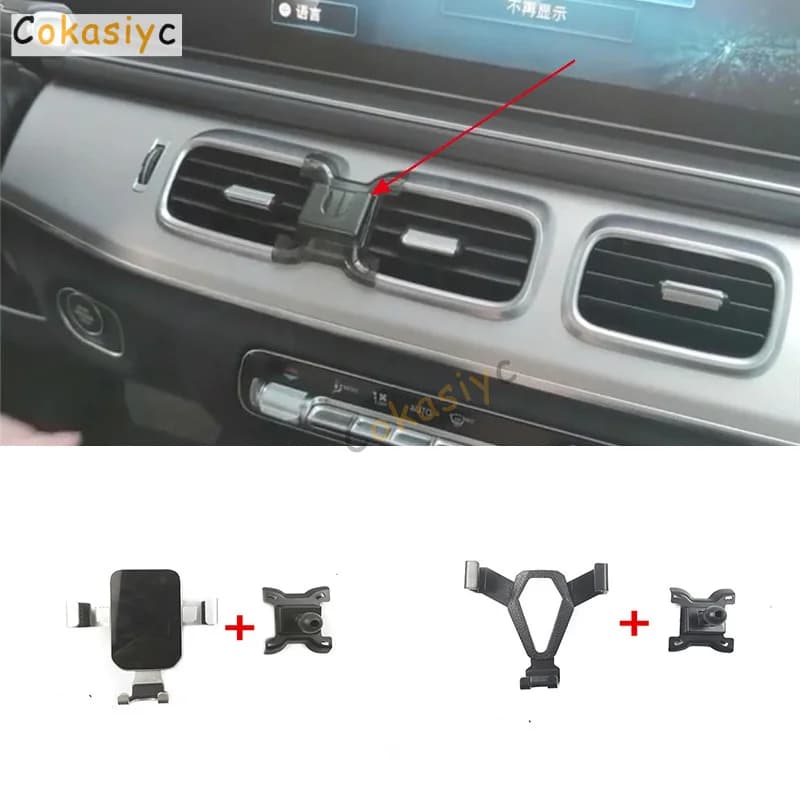 1Set Special Car Moblie Phone Holder Mount Support For 2020-2022 Mercedes-Benz GLE W167 GLS X167 350 450 ABS Material