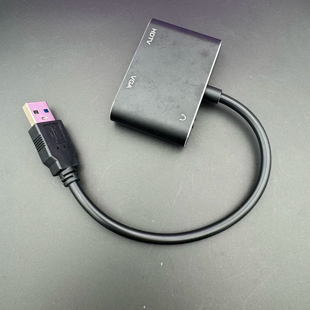 Convertitore VGA compatibile da USB 3.0 a HDMI Video Audio 1080P per computer a proiettore Monitor TV Estendi lo schermo Cavo VGA HD