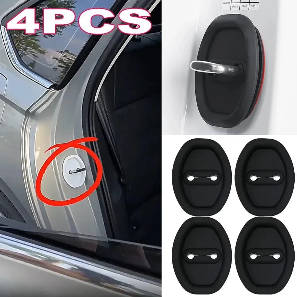 Car Door Lock Buffer Shock Absorber Silicone Cushion Universal Car Door Closing Sound Deadener Damper Antirust Protective Covers