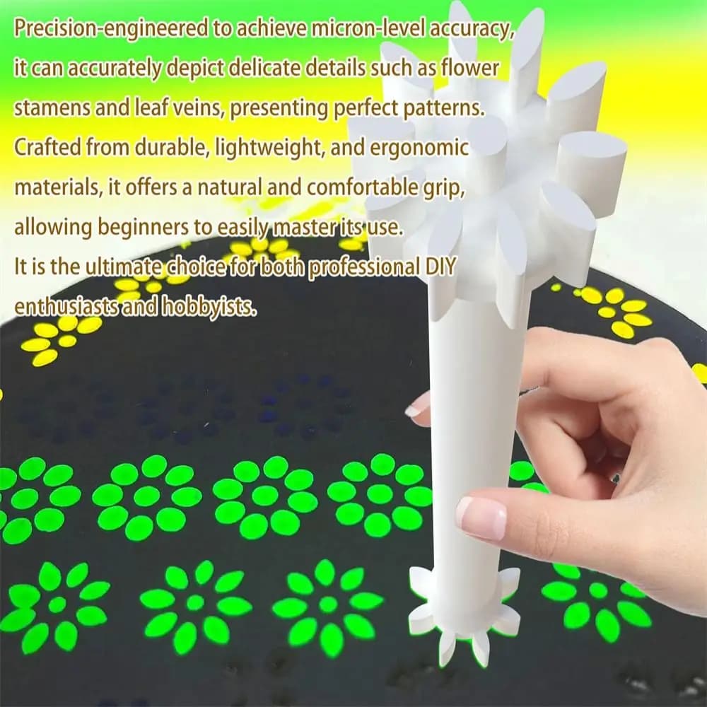 5 pz/set Dual-Ended Design Fiore Strumenti di Punteggiatura Floreale 10 Forme di Petalo Pittura Goffratura Penna Trapano Facile da Pulire