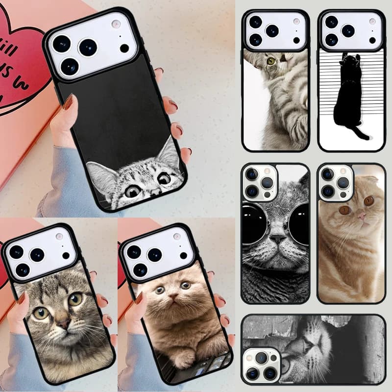 Cover per iPhone con Gattini Carini per Apple iPhone 17 Air 16E 15 14 Plus 13 12 11 Pro Max Mini