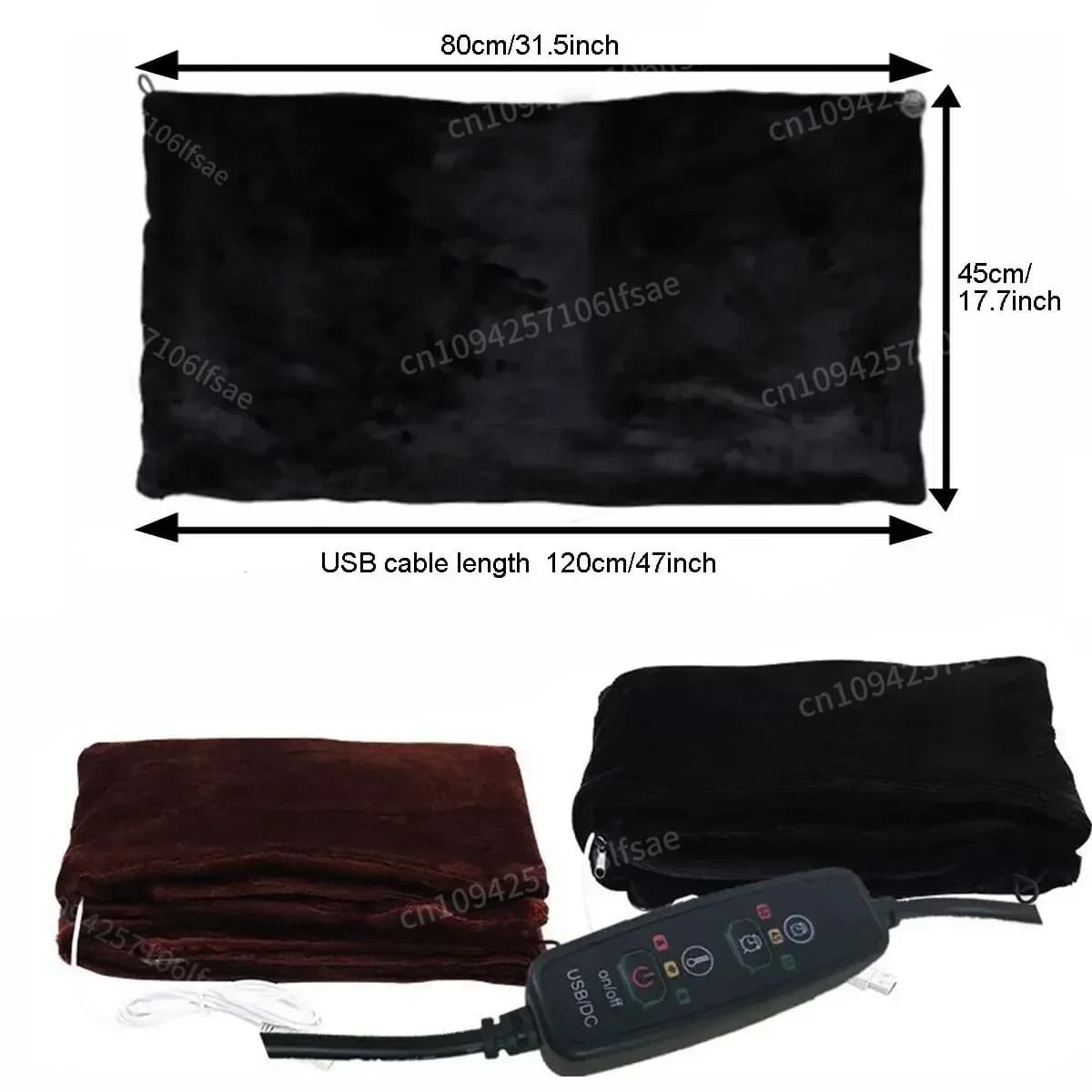 3 Gear 45x80CM Riscaldamento invernale Collo Spalla Regolazione USB Coperte riscaldate elettriche Scialle Riscaldamento a infrarossi lontani Scaldino Pad