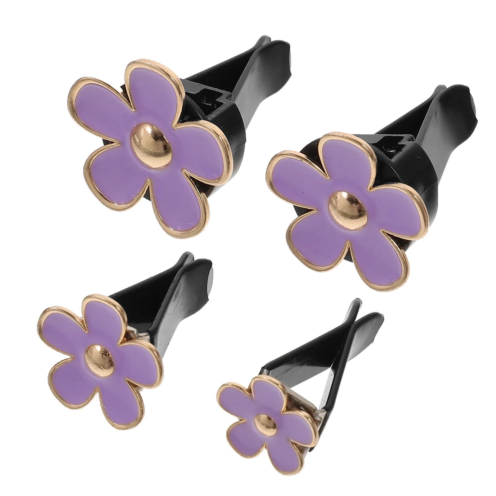 4 Pezzi Clip Deodoranti per Auto, Clip per Bocchette d'Aria a Forma di Fiore, Decorazioni Creative per Cruscotto, Clip Aromatiche