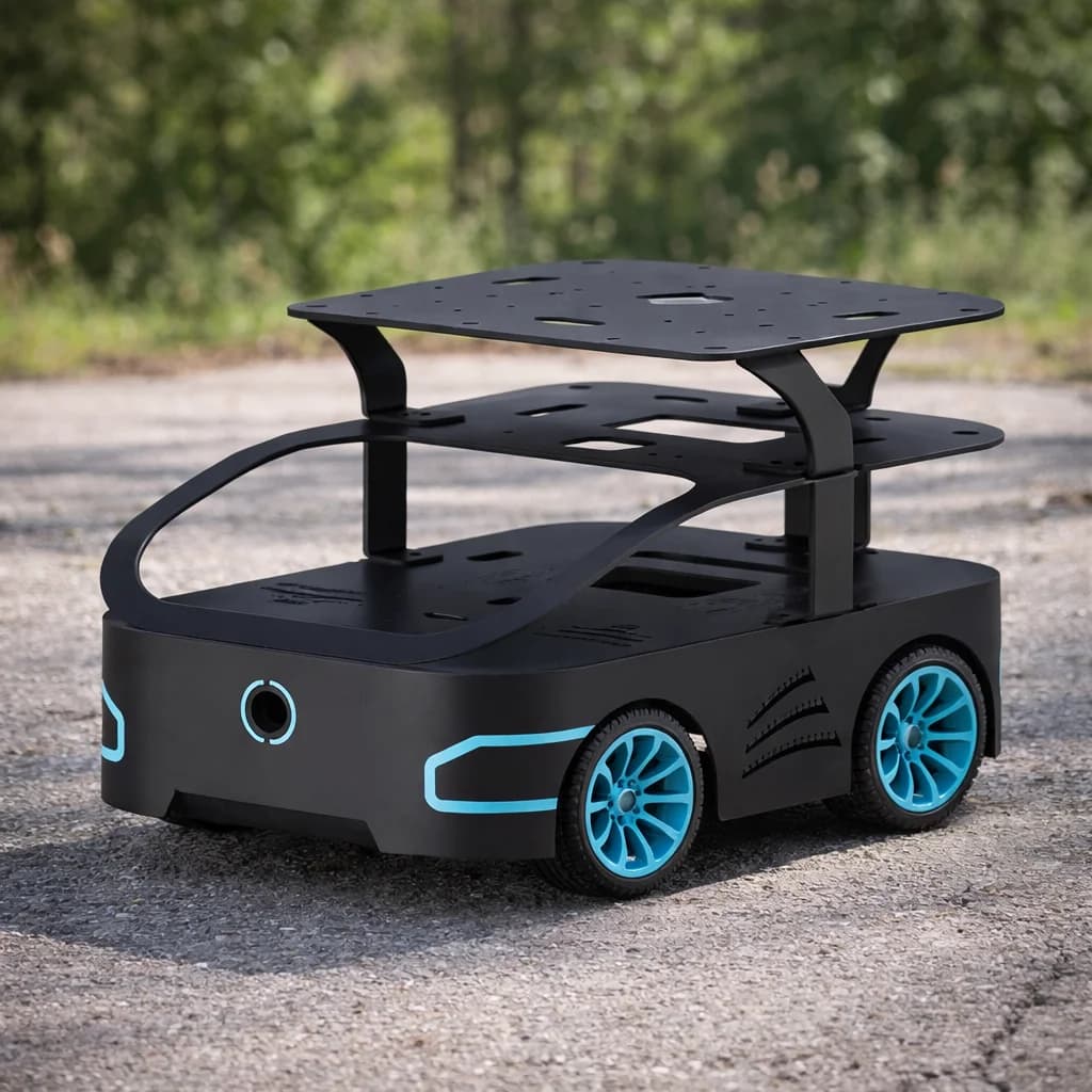 Robotic RC 4WD Car with Motor, Auto Frame from Industrial Design for Arduino Raspberry Pi STM32, Fai-da-te kit for Auto Robot Programmable