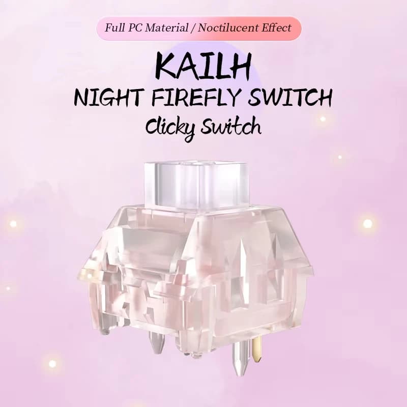 Interruttori per Tastiera Kailh Box Night Firefly, Clicky 60g RGB per Tastiera Meccanica Fai-da-Te, Interruttori SMD MX Luminescenti