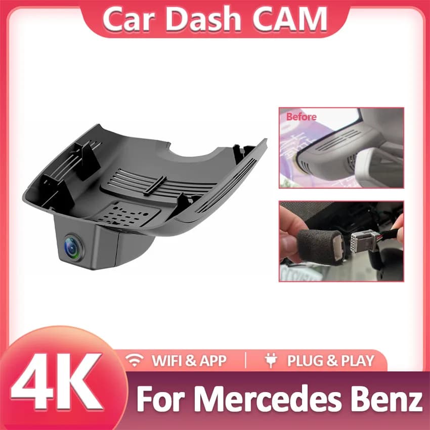 For Mercedes-Benz CLS W218 2012-2016 Front and Rear 4K Dash Cam for Auto Camera Recorder Dashcam WIFI Auto Dvr Registration Devices