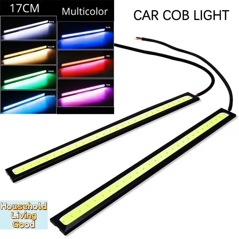 【1PC Daytime Running Light Strip For Cars Decorative Light Bar Super Bright 12V Led Strip Lights For Car 17cm】