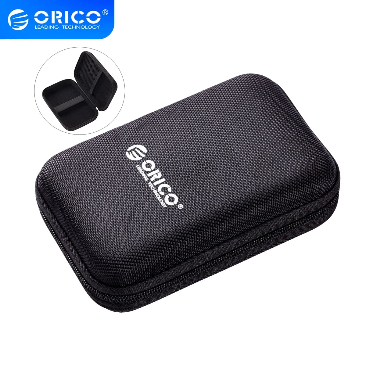 ORICO Custodia per disco rigido portatile da 2,5 pollici per HDD portatile Custodia per scatola per HDD portatile esterna Protezione per riporre oggetti Nero/Rosso/Blu