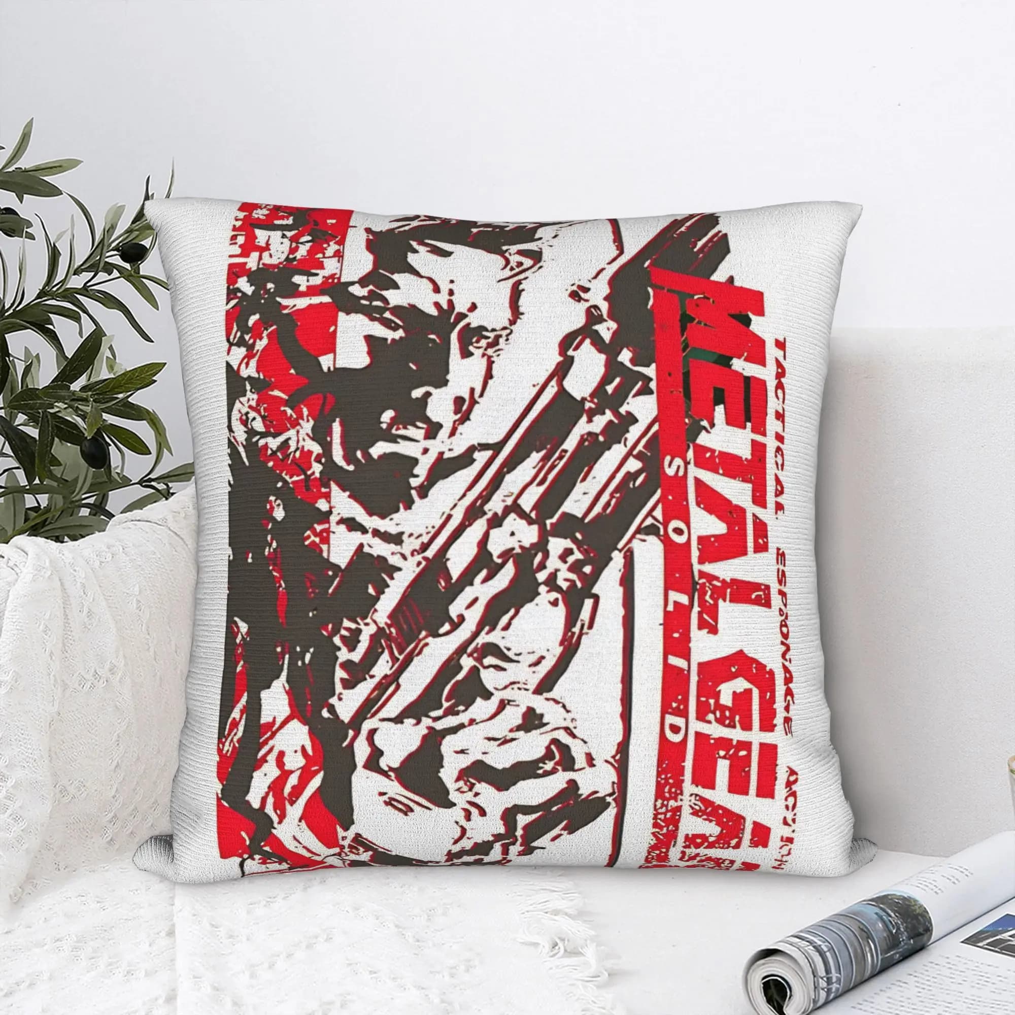 Federe decorative Metal Gear Solid, federa moderna per divano, letto, soggiorno, comoda fodera per cuscino