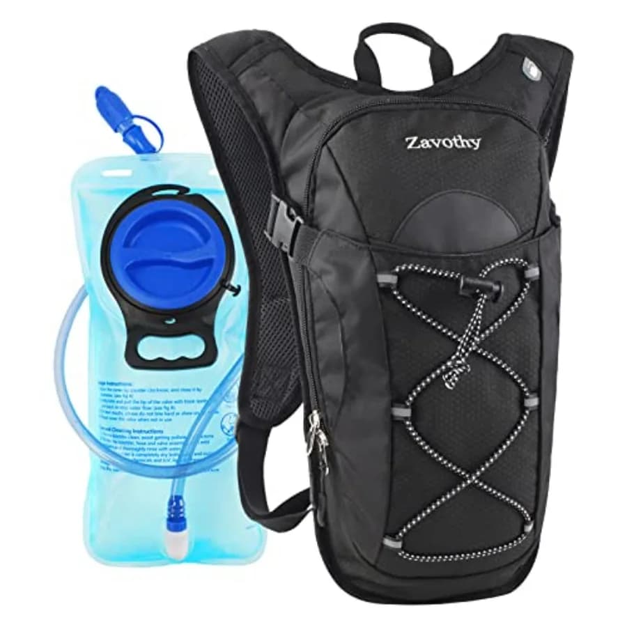 Zaino per Idratazione con Sacca d'Acqua da 2L, Zaino Idratazione per Escursionismo, Corsa e Ciclismo