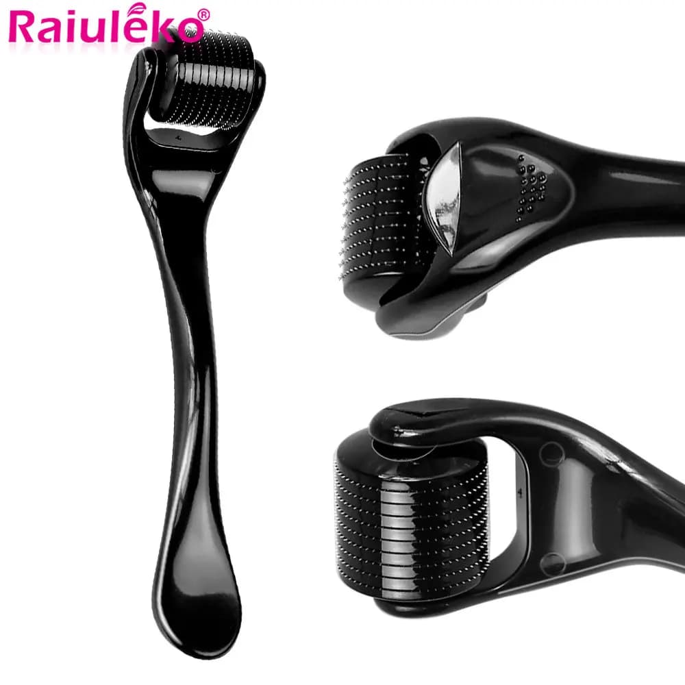 DRS 540 Derma Roller Titanium for Shaving Hair Growth Mesoroller Facial Machine Skin Care Needle Roller Microniddle Black