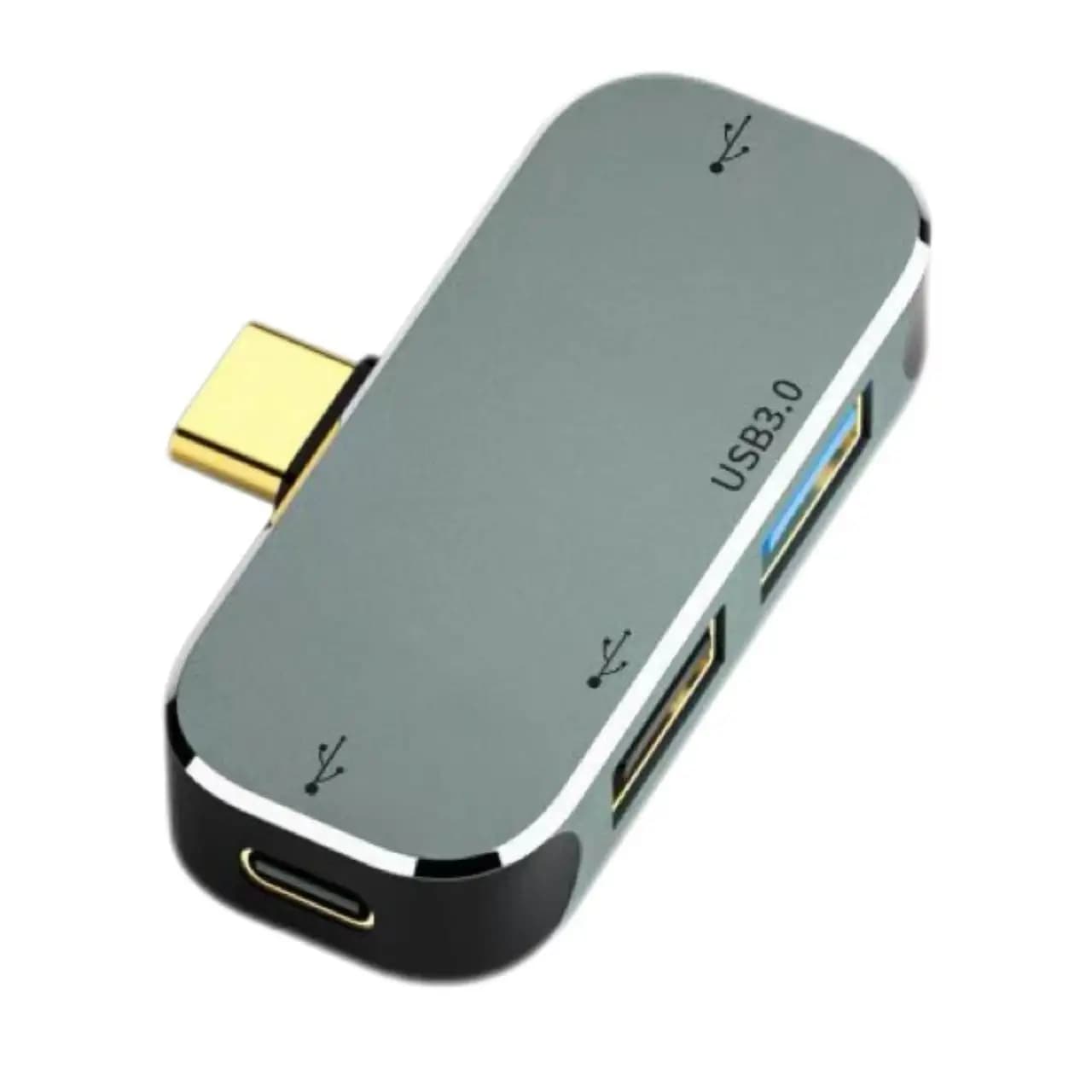 USB-C Powered Hub with PD Charging Support (100 W Input), Featuring a USB-C Upstream Port, Hot-Swappable Connectivity