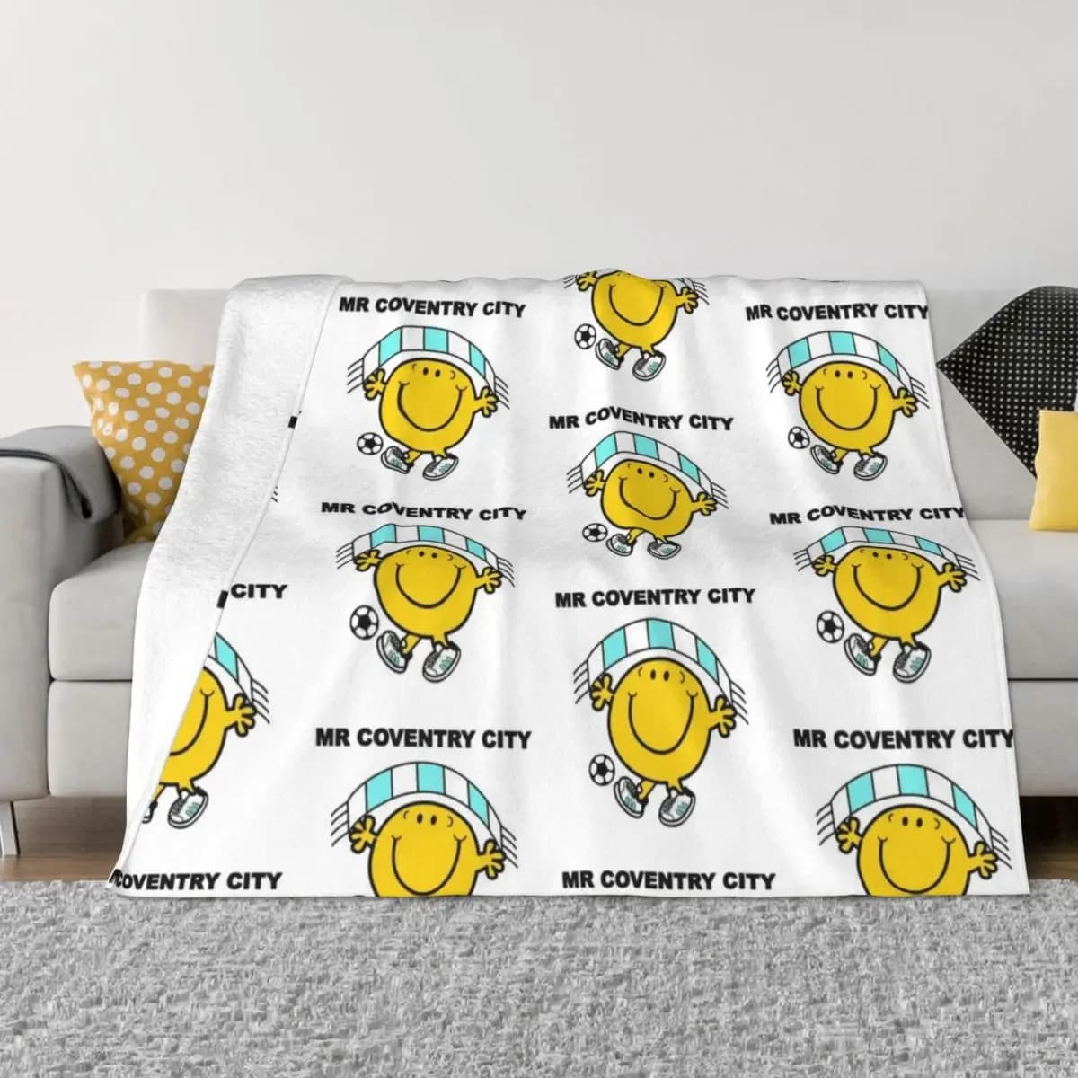 Mr Coventry City Throw Blanket Christmas sofa bed