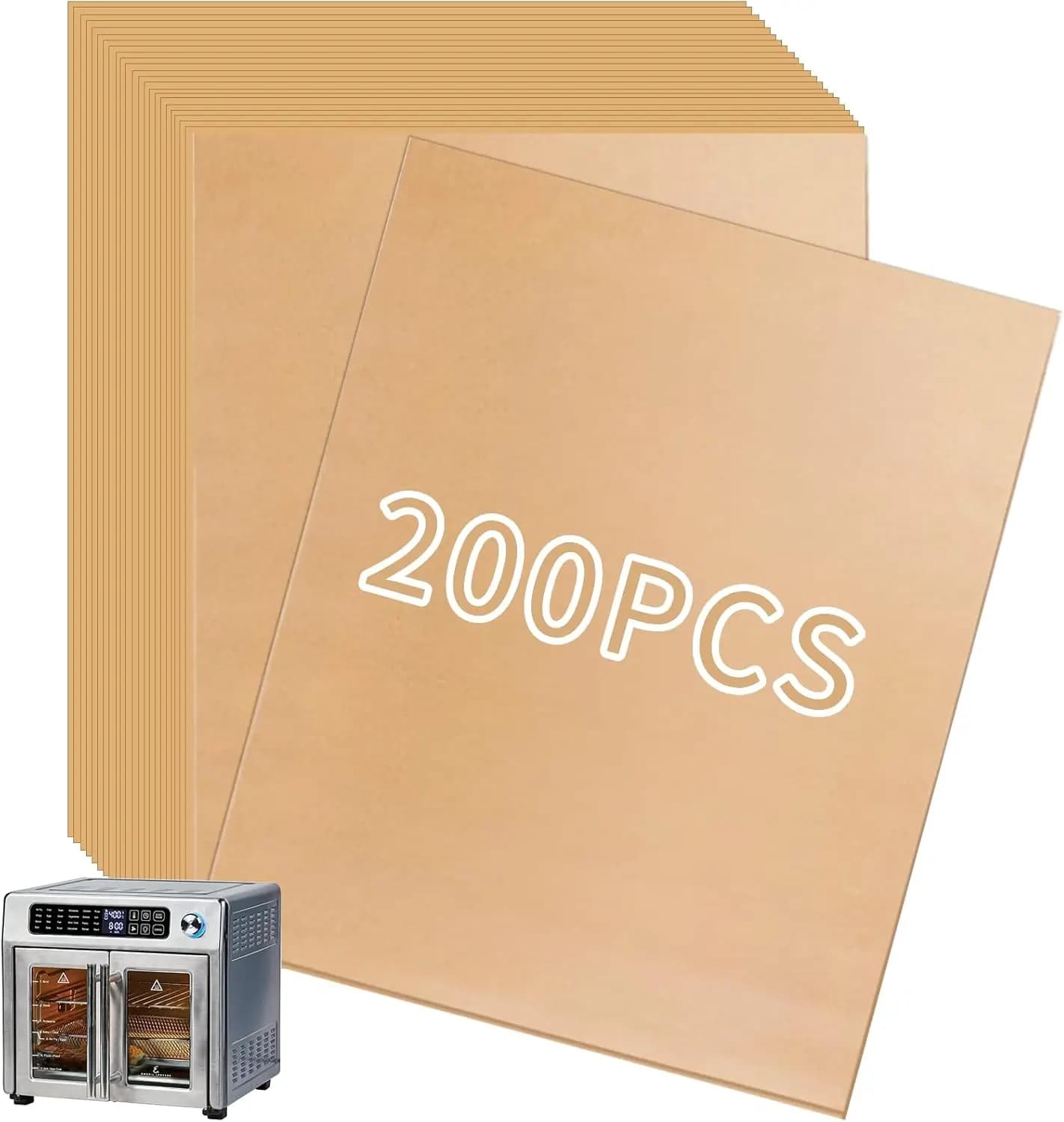 200 Fogli di Carta da Forno Usa e Getta per Friggitrice ad Aria da 26 QT Extra Large e Forno Tostapane